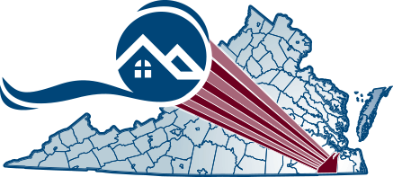 Map showing the location of Suffolk in Virginia.